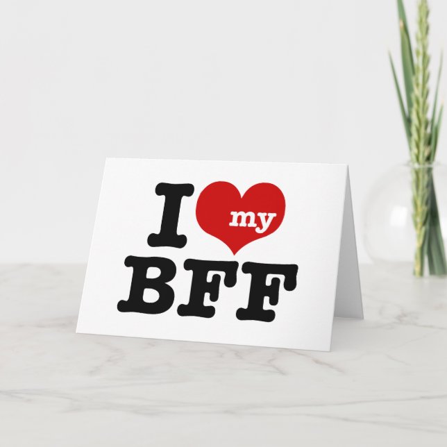 Carte J'adore mon BFF (Devant)