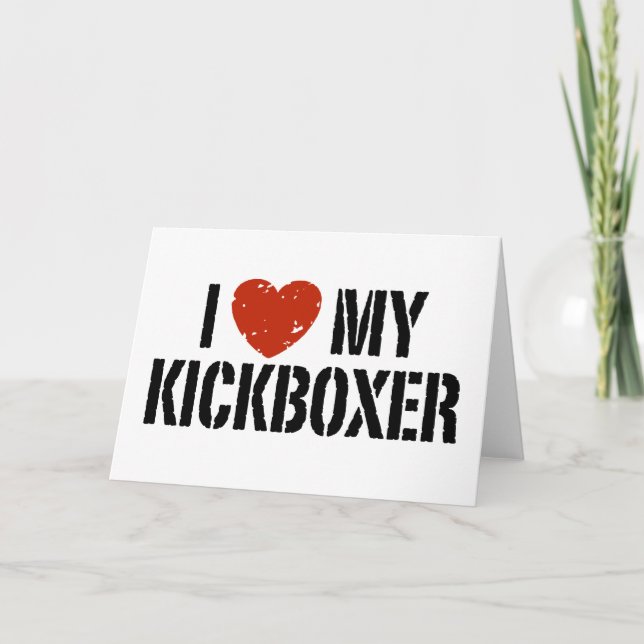 Carte J'adore mon Kickboxer (Devant)