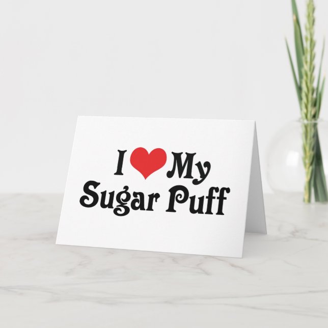 Carte J'adore mon Sugar Puff (Devant)