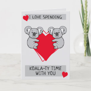 Carte J'adore passer un moment Koalaty avec vous Salutat