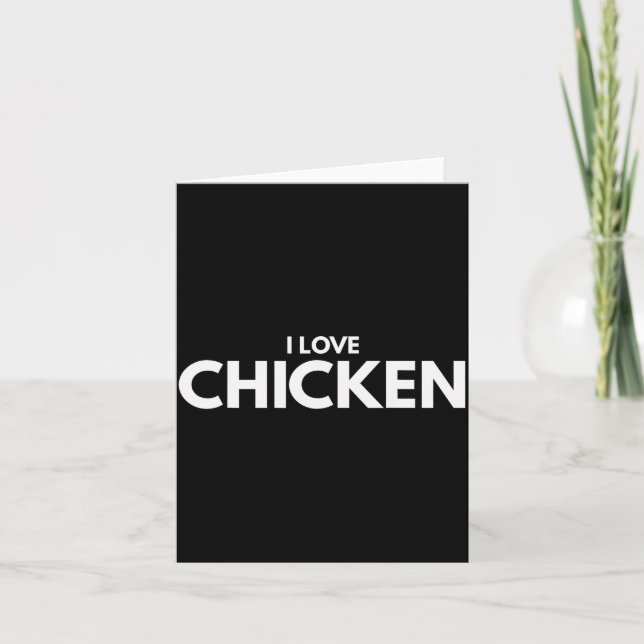 Carte J'adore Poulet Tee Shirt  (Devant)