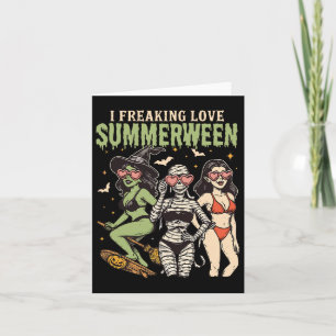Carte J'adore Summerween Funny Halloween Femmes G