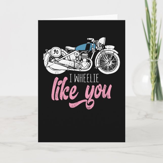 Carte J'adore votre moto drôle de motard (Devant)