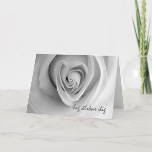 Carte Jag älskar dig Je t'aime en suédois Cœur Rose