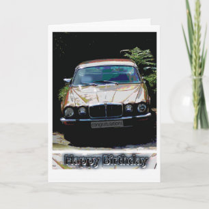 Carte Jaguar voiture Anniversaire