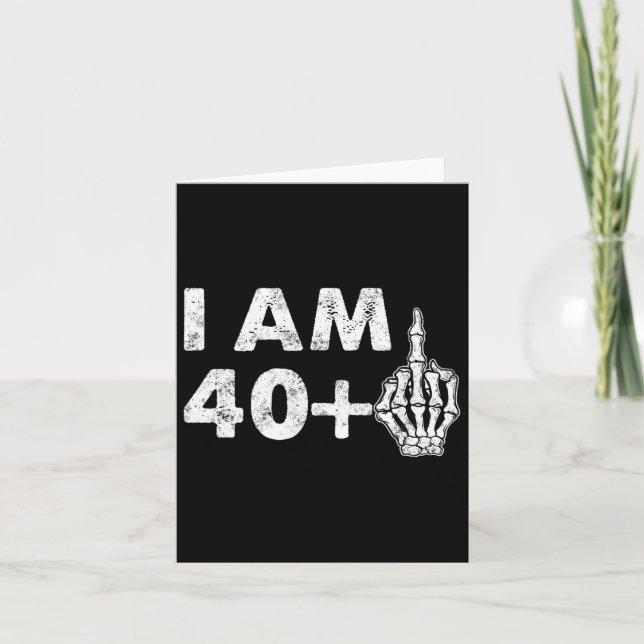 Carte J'ai 41 ans Fun Skeleton Middle Fun 41st B (Devant)