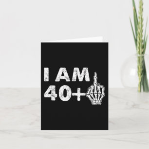 Carte J'ai 41 ans squelette amusant du doigt du milieu 4
