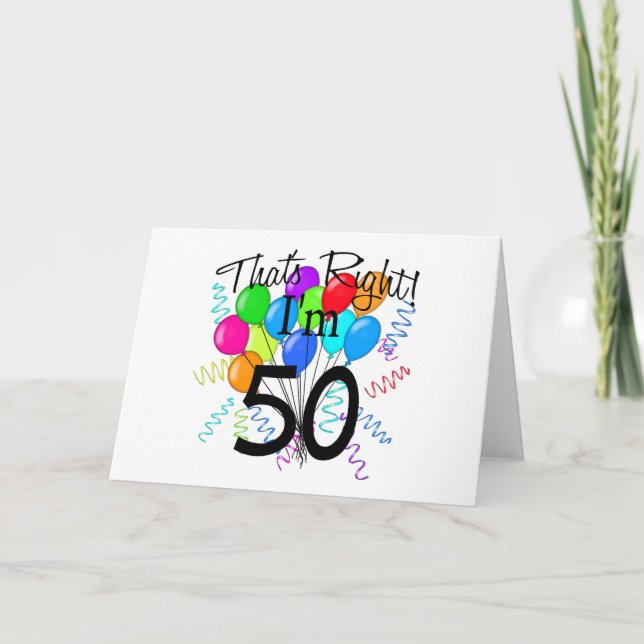 Carte J'ai 50 ans - Anniversaire (Devant)