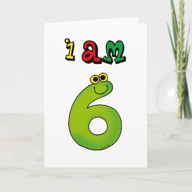 Carte J'ai 6 ans (Devant)