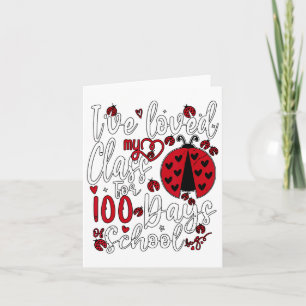 Carte J'Ai Aimé Mon Cl Pendant 100 Jours De L'École Lady