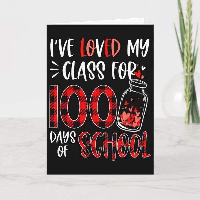 Carte J'ai aimé mon Cl pendant 100 jours d'école Profess (Devant)