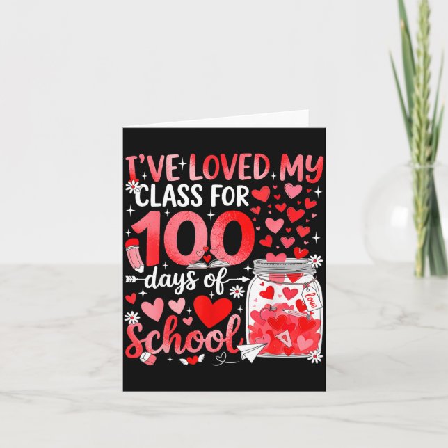Carte J'ai aimé mon Cl pour 100 jours d'école Saint-Vale (Devant)