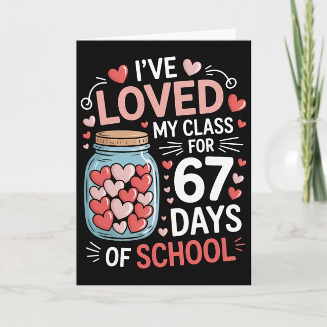 Carte J'ai aimé mon professeur pour 67 jours de la Saint (Devant)