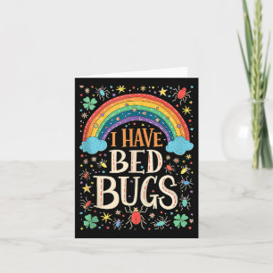Carte J'Ai Bed Bugs Drôle Retro Offensive Inapproprié