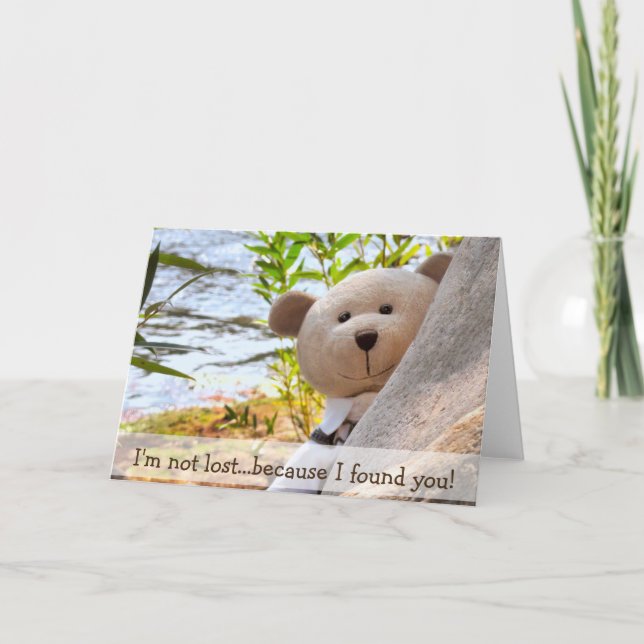 Carte J'ai besoin de lost... BECAUSE I FOUND YOU (Devant)