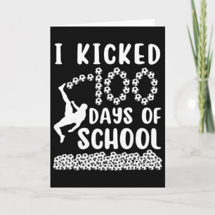 Carte J'ai botté 100 jours de soccer à l'école 100ème jo