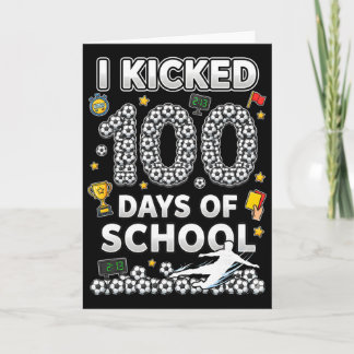 Carte J'ai botté 100 jours de soccer à l'école Crème gla