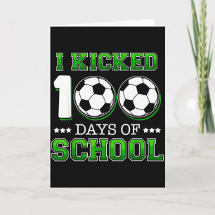 Carte J'ai botté 100 jours d'école garçons enfants sport