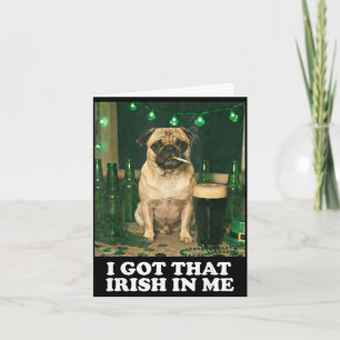 Carte J'ai ça irlandais en pug party 2026 jour de la st 