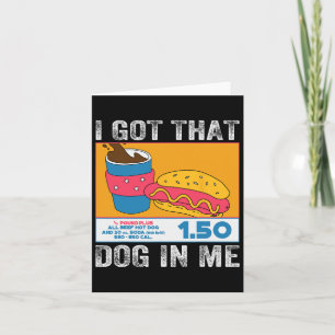 Carte J'ai Ce Chien En Moi Drôle De Combo Hot Dog 4 Juil