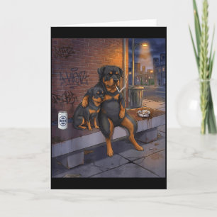 Carte J'ai Ce Chien En Moi Drôle Rottweiler Buvant Bière