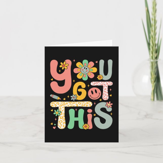 Carte J'Ai Ce Jour De Test Enseignant De Motivation Supe (Devant)