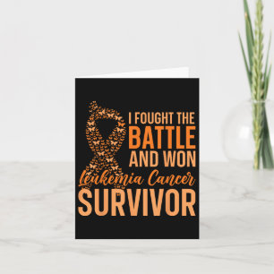 Carte J'Ai Combattu Et Gagné Leucémie Cancer Surviv