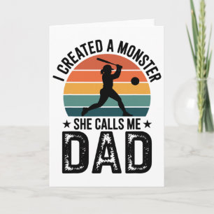Carte J'ai créé un monstre qui m'appelle Papa Fier Softl