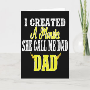 Carte J'ai créé un monstre qui m'appelle Papa Softll Coa