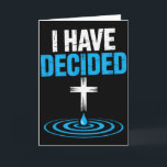 Carte J'ai décidé de la croix de baptême chrétien Foi en<br><div class="desc">J'ai décidé de la croix de baptême chrétien Foi en l'eau</div>