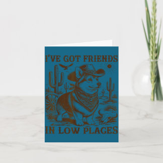 Carte J'ai des amis en bas endroits papa corgi 