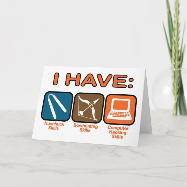 Carte J'Ai Des Compétences Napoléon Dynamite (Devant)