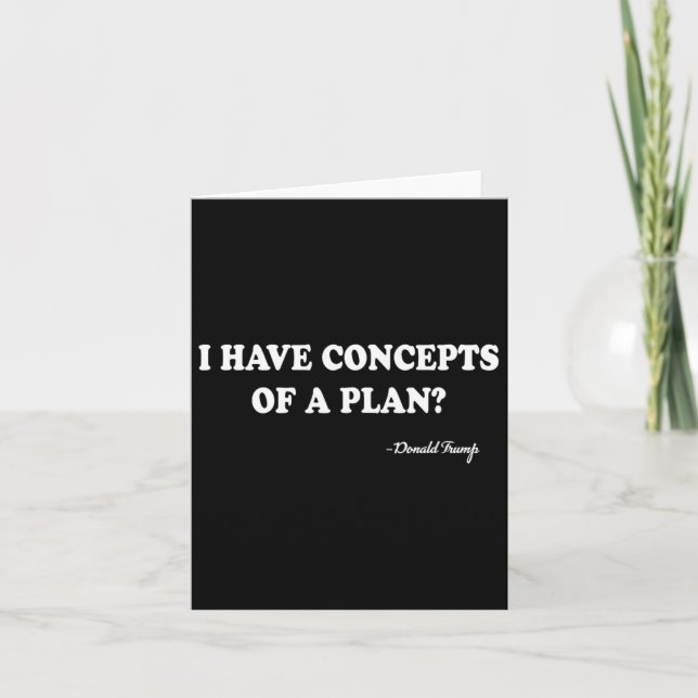 Carte J'Ai Des Concepts De Plan Donald Trump (Devant)