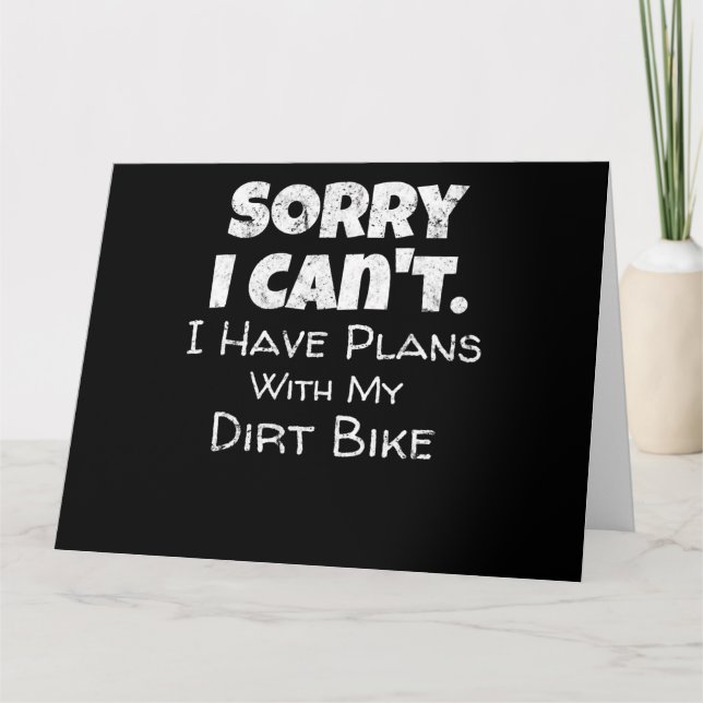 Carte J'Ai Des Plans Avec Mon Dirt Vélo Cadeau (Devant)