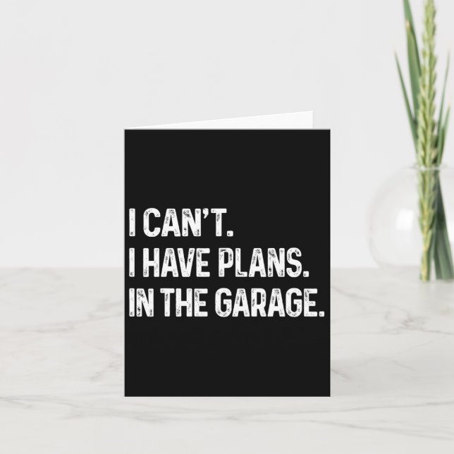 Carte J'ai des plans dans le Garage Car Mechanic (Devant)
