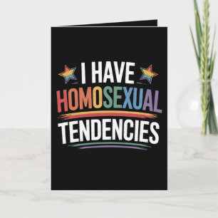 Carte J'ai des tendances homosexuelles Fierté LGBTQ Arc-