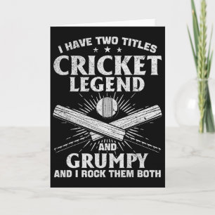 Carte J'ai Deux Titres Légende De Cricket Et Grincheux -