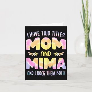 Carte J'ai deux titres maman et mima grand-mère fête des