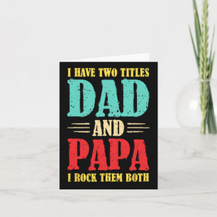 Carte J'ai Deux Titres Papa Et Papa Je Les Fais Tous Deu