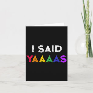 Carte J'Ai Dit Yaaaas Lgbt Wedding Party Tee Gay Lesbian