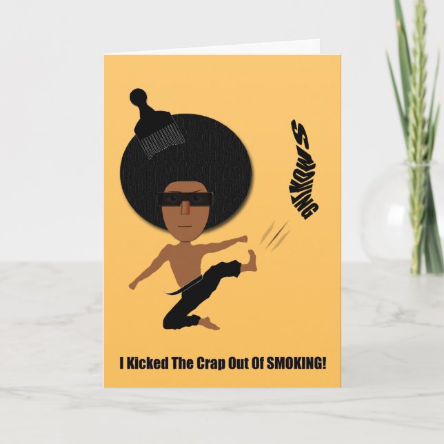 CARTE J'AI DONNÉ UN COUP DE PIED LA MERDE HORS DU (Devant)