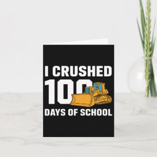 Carte J'Ai Écrasé 100 Jours De Garçons Scolaires Enfants