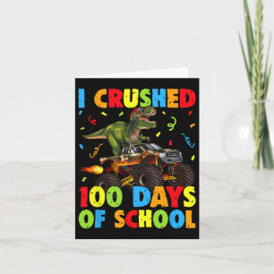 Carte J'Ai Écrasé 100 Jours De L'École Drôle Dinosaure M