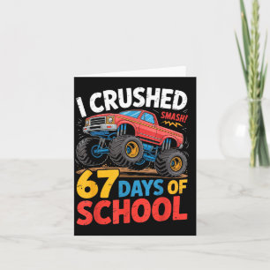 Carte J'ai écrasé 67 jours de chemises d'école Camion Él