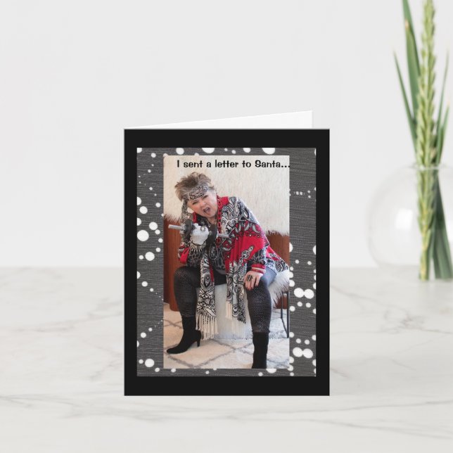 Carte J'ai envoyé une lettre à Père Noël pour une nouvel (Devant)