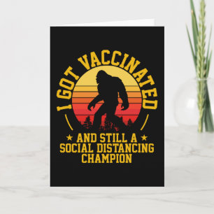 Carte J'AI ÉTÉ VACCINÉ   Bigfoot Retro