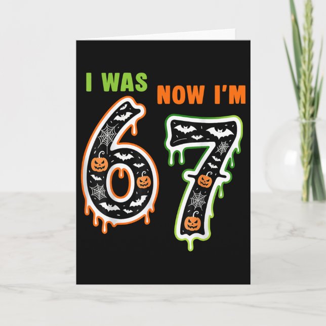 Carte J'ai eu 7 ans pour mon anniversaire J'avais 6 ans  (Devant)
