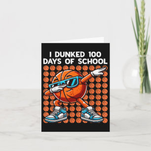 Carte J'Ai Fait 100 Jours De Basketball Scolaire 100E Jo