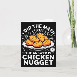Carte J'ai fait le calcul, la réponse est Blague de nugg