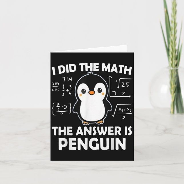 Carte J'ai fait le calcul, la réponse est Pingouin  (Devant)